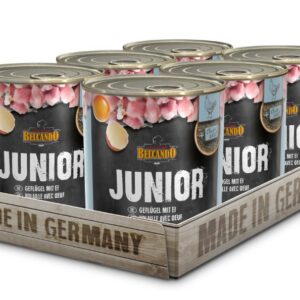 Belcando Perro Lata Junior Ave y Huevo Cachorro 800 GR 6 Unidades