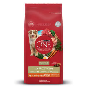Purina One Adulto Razas Medianas y Grandes Pollo y Carne 12KG