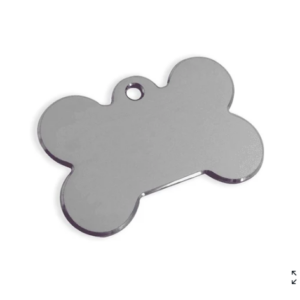 Plaquita / Placa Gris Grande Hueso