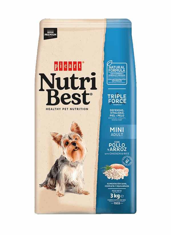 Nutribest Dog Mini Adult Chicken & Rice 10 KG