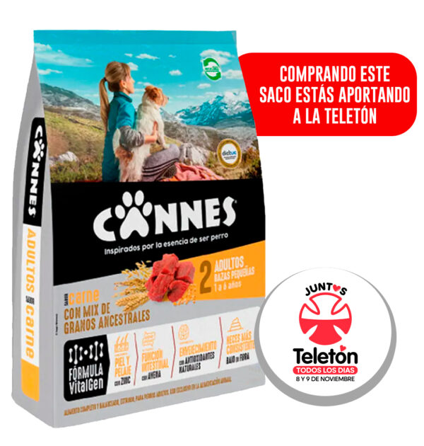 Alimento Perro Cannes Adulto Raza Pequeña Carne Cereales 18 KG