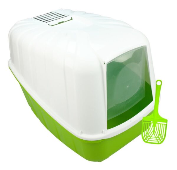 Arenero Baño Sanitario Gato Komoda Con Puerta y Filtro - Imagen 2