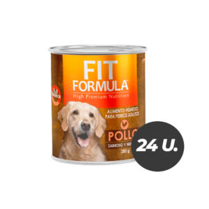 Lata Fit Fórmula Perro Pollo 280GR Display 24 Unidades