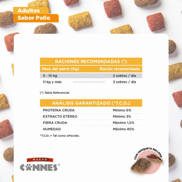 Caja Sachet Cannes sabor Pollo 100 GR 24 Unidades - Imagen 4