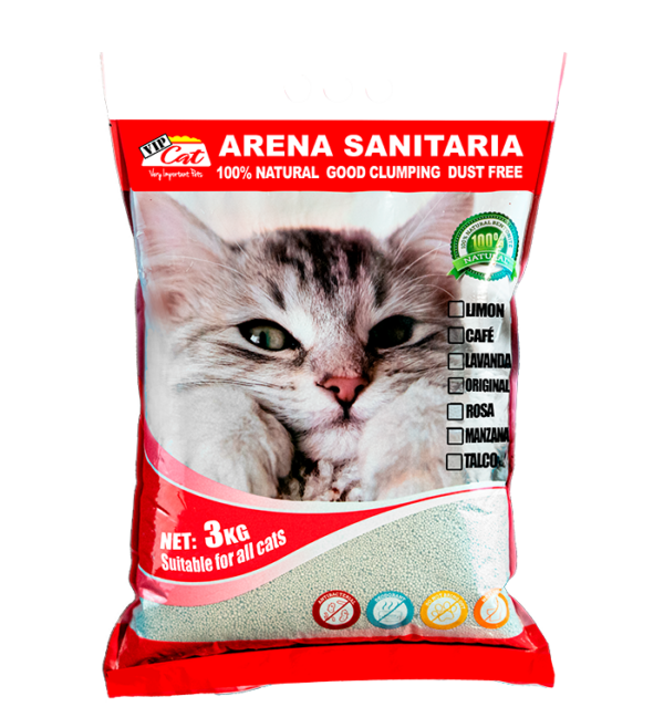 Arena Vip Cat Rosas 3 KG Aglutinante