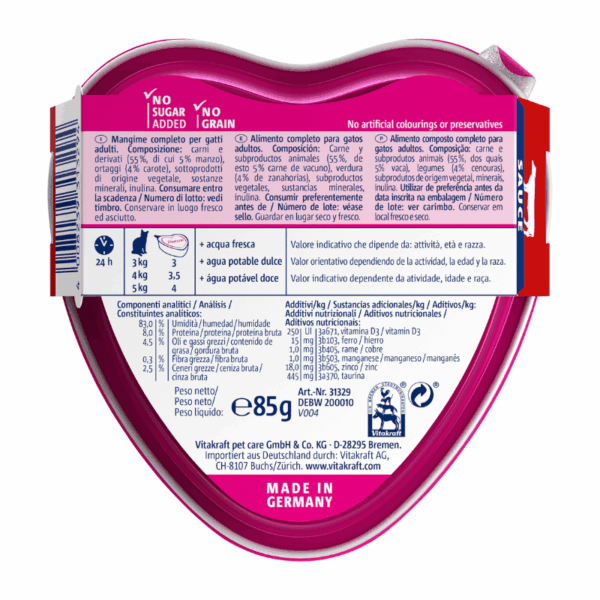 Snack para Gato Vitakraft Cat Poesie Creation Carne Gatos 85 G (VK31329 - Imagen 4