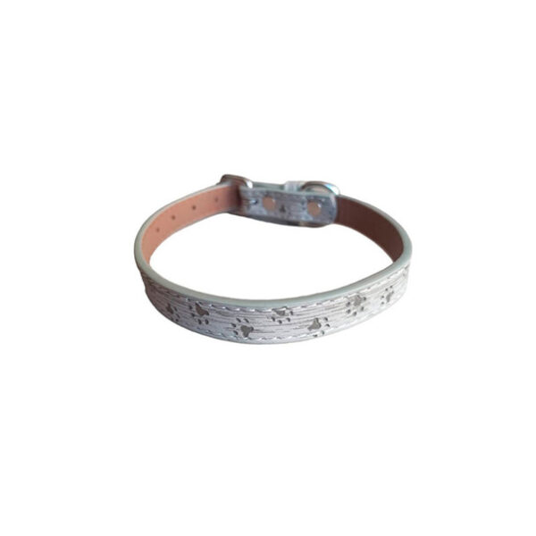 Collar Eco Cuero Patitas Colores 3 cm (KX4222) - Imagen 3