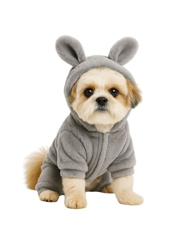 Ropa Mascotas Polar Conejo Gris Talla XL