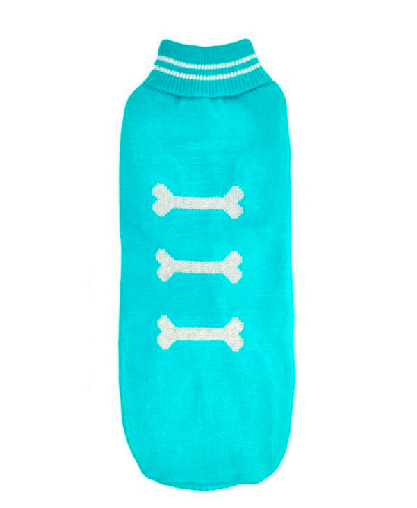 Chaleco Lana Huesito Celeste Talla 5XL (7470)