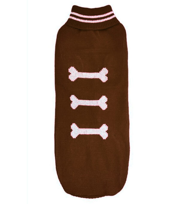 Chaleco Lana Huesito Cafe Talla 5XL (74715)