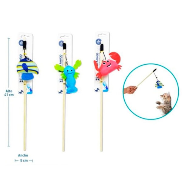 Varita Madera Peces y Moluscos Diseños Surtidos (65423) Unidad