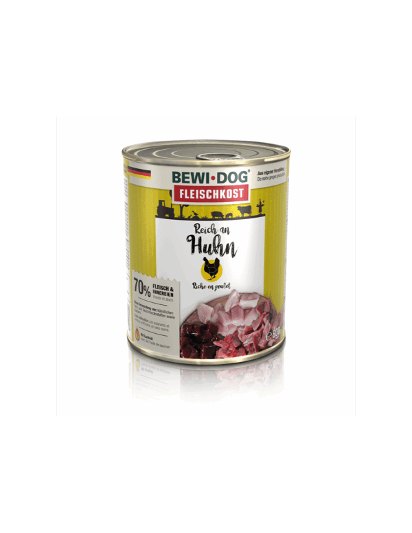 Display Lata BewiDog Rico en Pollo 6x800 GR