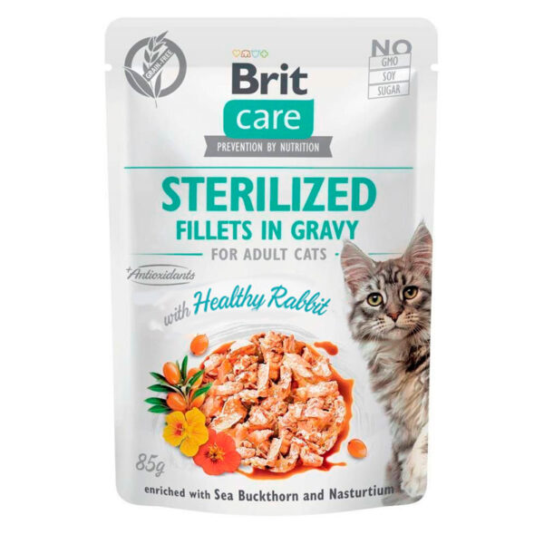 Sachet Gato Brit Care Sterilized Rabbit 85 GR