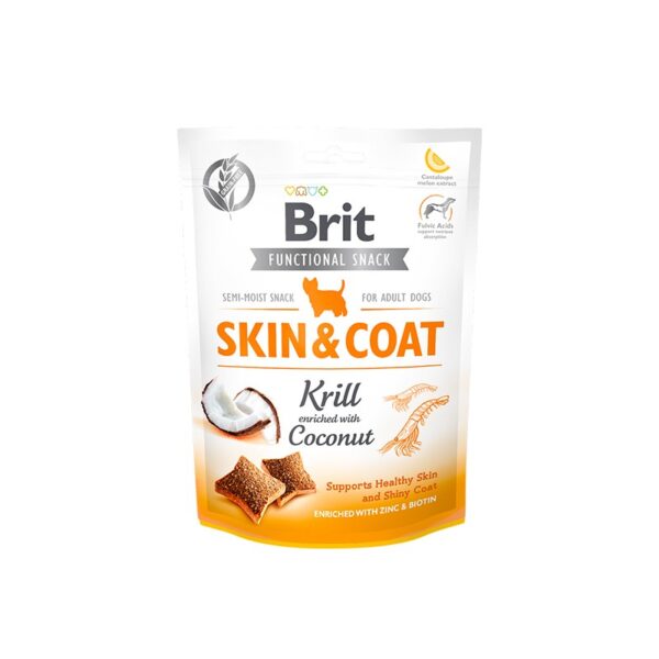 Snack Perro Brit Care Dog Skin & Coat Krill Coconut 150 GR