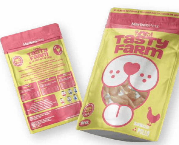 Snack Perro Tasty Farm Trutros y Hueso de pollo Calcio 100 GR (TF1012