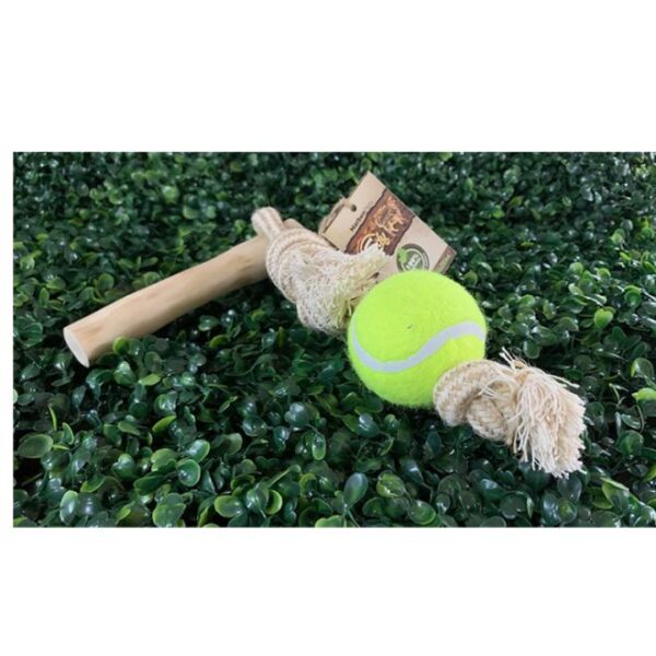 Juguete para perro Palo de Madera con Cuerda Pelota S Woody (D069S) - Imagen 2
