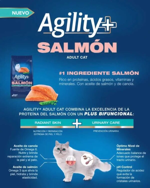 Agility Gato Adulto Salmón 1.5 KG - Imagen 5