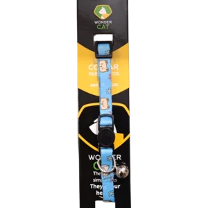 Collar Mascotas Seguro Antiahorque Círculos Celeste (JW-Z2013)