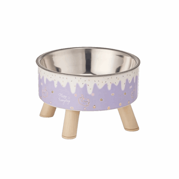 Plato Comedero Mascotas Elevado Candy Style Morado (CW385C-M)