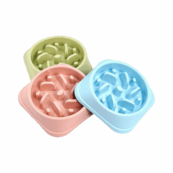Plato Comedero Mascotas Alimentanción Lenta Colores  (TQ27)