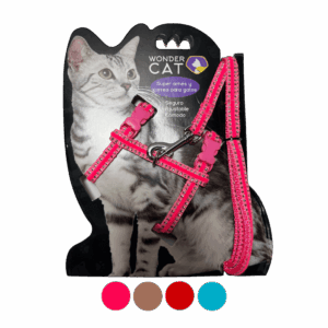 Arnés + Correa Trailla Premium Gato Colores Brillantes Shinny (CL12)