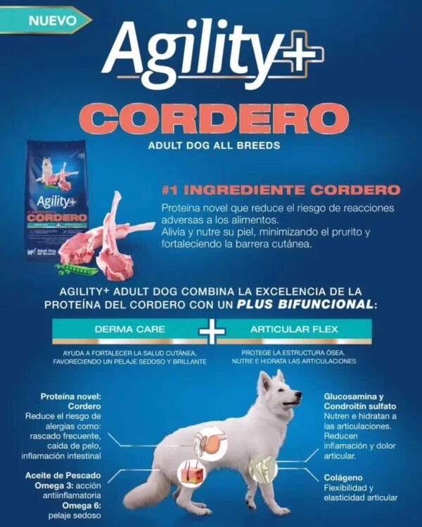 Agility Alimento Perro Adulto Cordero 15 KG - Imagen 2