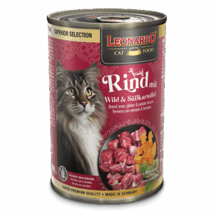 Lata Leonardo Gato Superior Selection Ternera Venado y Camote 400 GR