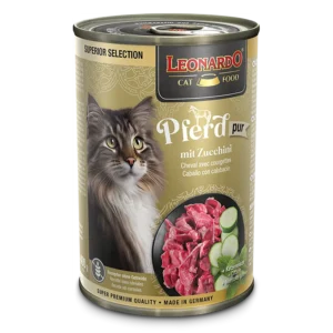 Lata Leonardo Gato Superior Selection Caballo Calabacin 400 GR