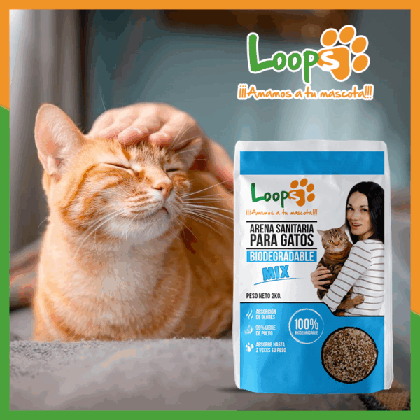Display Arena Para Gatos Biodegradable Mix Loops Lavanda 4x4.5 KG (18 KG) - Imagen 3