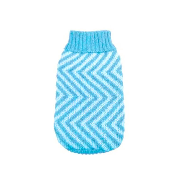 Chaleco Lana Lineas Celeste Talla XXL (74701) - Imagen 2