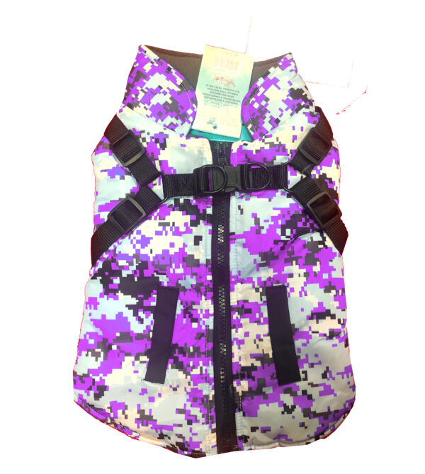 Parka Diseño Militar Morada Talla S