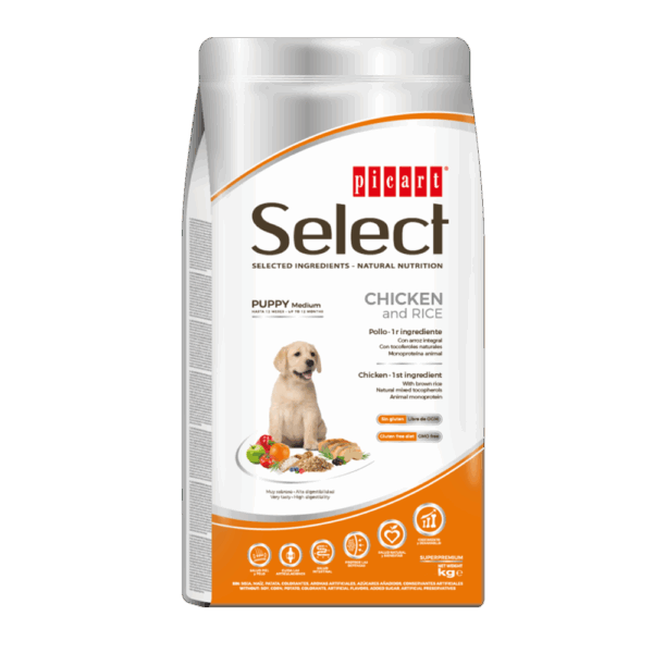 Picart Select Dog Puppy Medium Chicken & Rice 12 KG