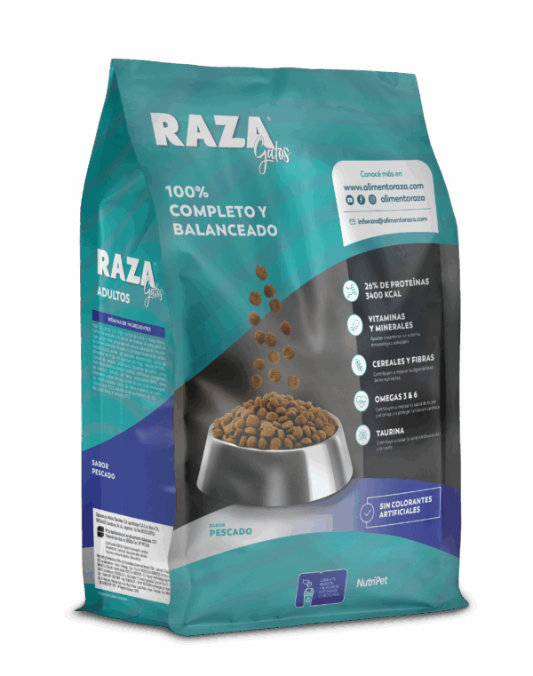 Raza Gato Pescado 3 KG - Rico en Omega 3