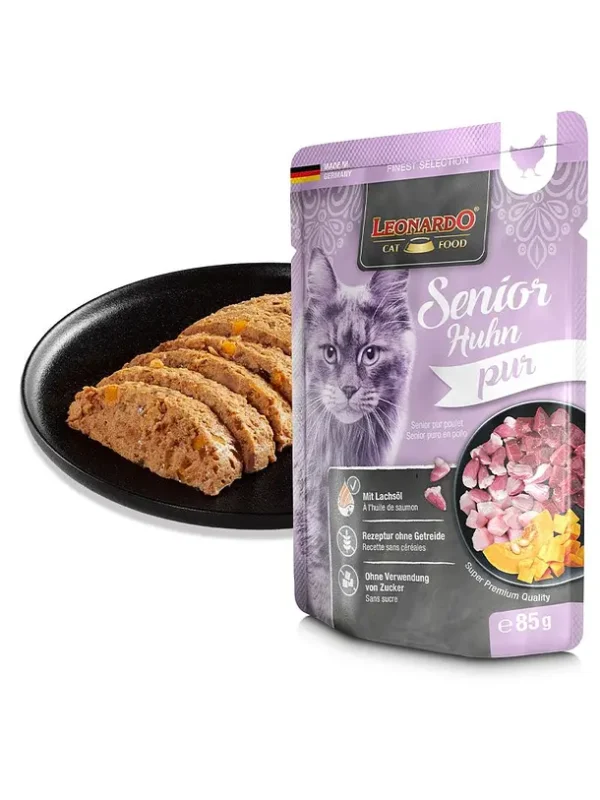 Sachet Leonardo Gato Senior Ave 85 Gr Unidad - Imagen 2
